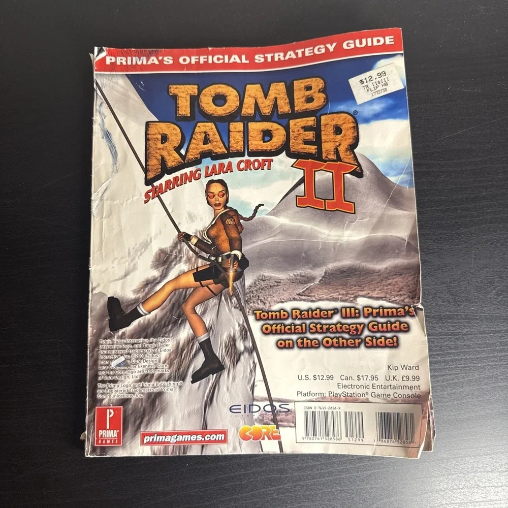 Prima Offical Strategy Guide Tomb Raider 2 And 3 Lara Croft Double Sided